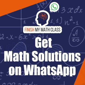 Get Math homework solutions on WhatsApp