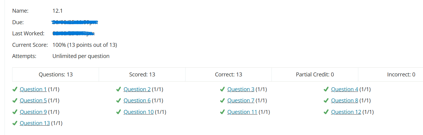 MyMathLab Calculus homework showing perfect 100% score achieved by Finish My Math Class experts